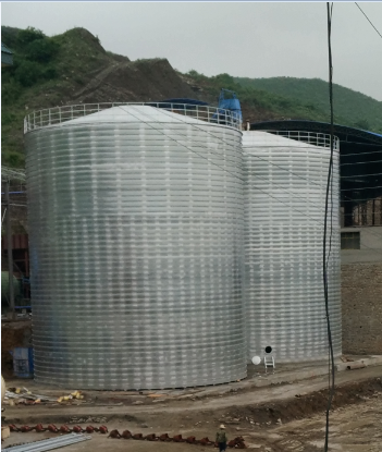 通海口镇粮食钢板仓的安装全过程不用热焊接